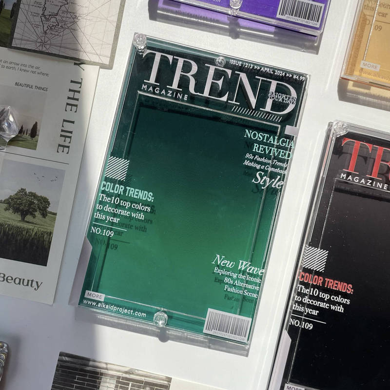 跃动青春周边TREND杂志小框亚克力3寸小卡拍立得照片展示架|undefined