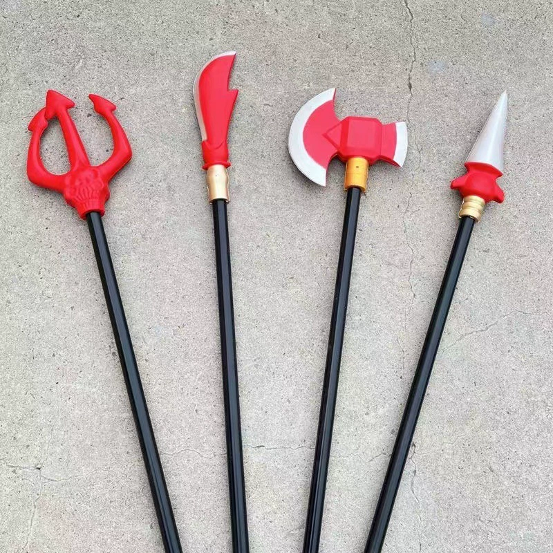 Традиционное анти-древнее оружие Trident топор копье нож детские игрушки безопасности Pu мягкий резиновый материал реквизит стойла
