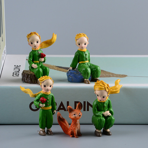 Resin Little Prince Fox Home Decoration Cake Baking Decoration Desktop Living Room Crafts Gift Giving