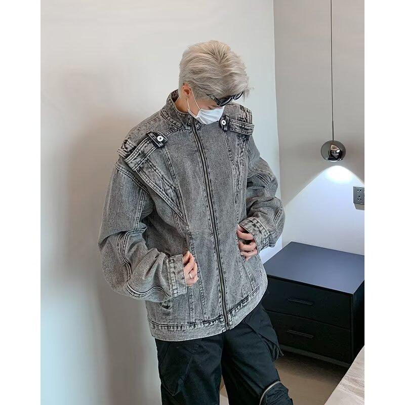 2024 Spring Autumn Cool Men Ins High Street Brand Harajuku Style Korean Version Trendy Loose Jacket_mkmklike.com