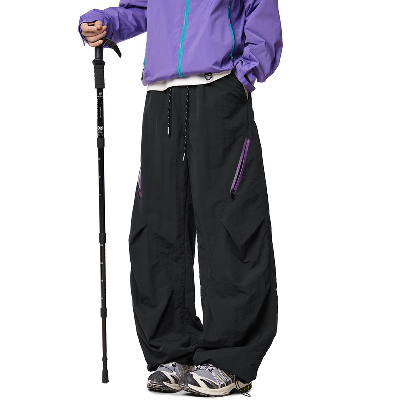 Outdoor Lightweight Quick-Dry Workwear Hiking Pants for Men and Women, Summer Trendy Brand, Water-Repellent, Wide-Leg, Camping, Mountaineering, Casual Sports Pants