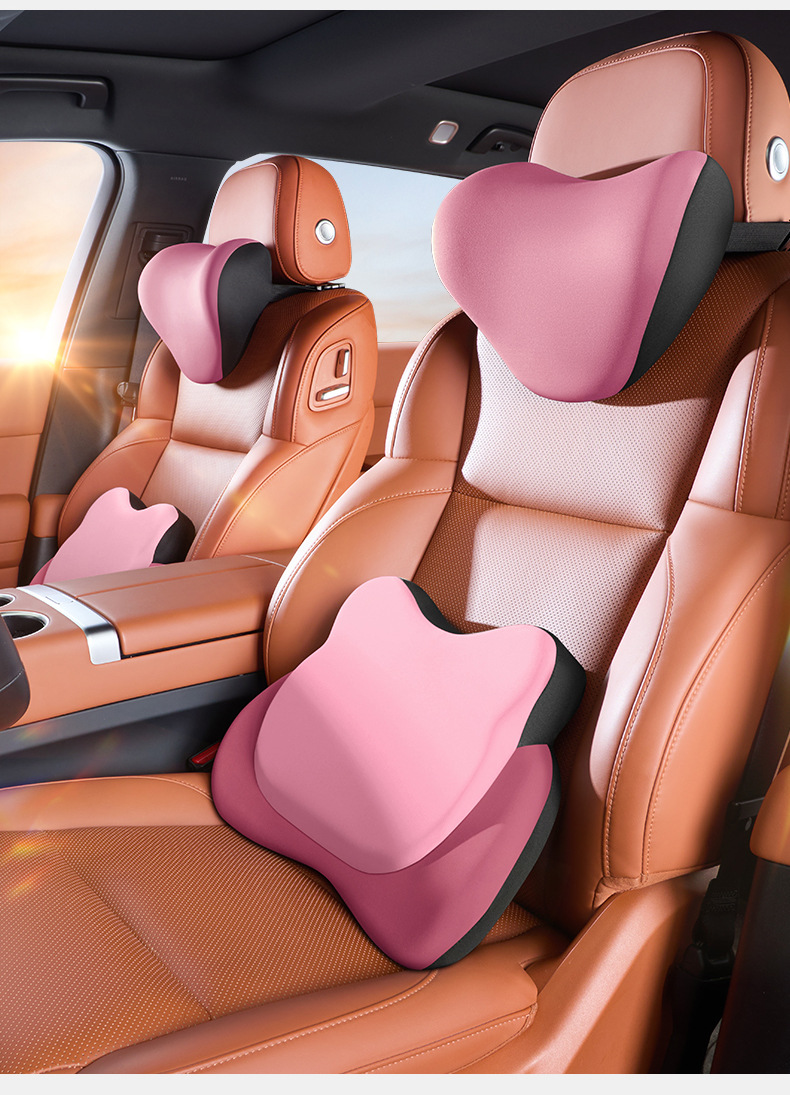 Car Electric Massage Heating Lumbar Support Cushion for Drivers, Car Lumbar Support, Driving Lumbar Support, Headrest