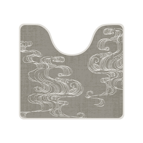 Bathroom special floor mat, household toilet toilet U-shaped foot mat, bathroom non-slip mat, diatom mud absorbent mat