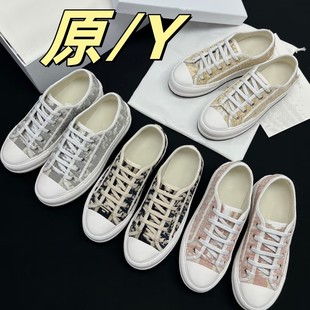 High Version 2025 New Internet Celebrity Classic Embroidered Letter Canvas Shoes for Men and Women, Fashionable and Trendyy Sports Sneakers for Women
