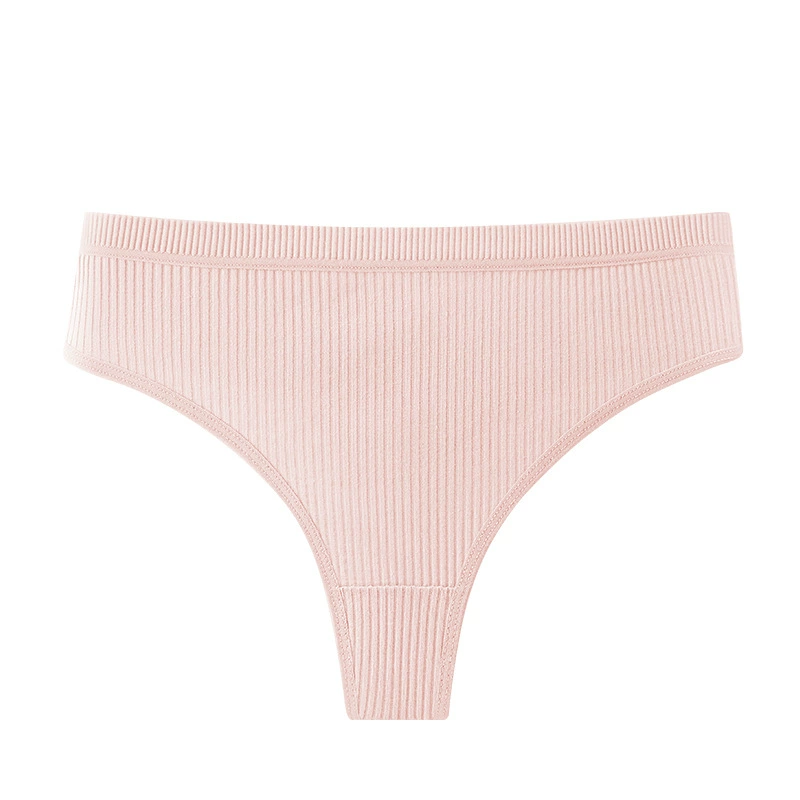 Новый стиль внешнеторговой торговли женские сексуальные thong без следа американские niedrого талия полосатые девочки чистый хлопок стринги