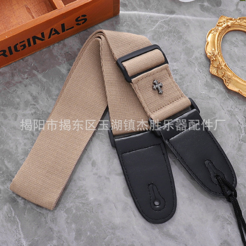 Folk classical acoustic guitar strap, cross-body shoulder strap, universal guitar strap to store picks, retro guitar strap
