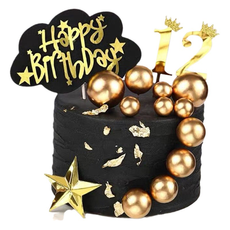 Bola de oro bola de plata decoración de la torta de la tarjeta de inserción de la tarjeta de la bandera INS rico dólar fiesta suministros tarjeta plug-in rico