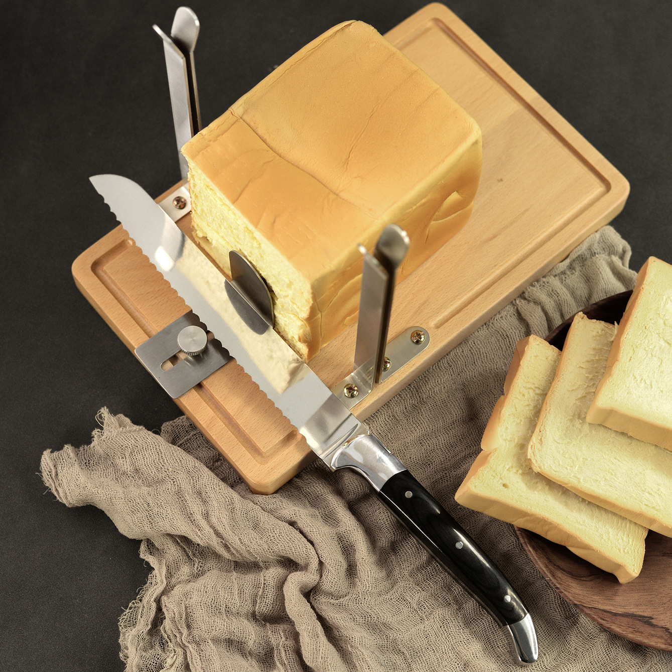 cortador de pan cuchillo de pan para cortar bolsas cuadradas cortadoras de tostadas placa de cuchillo especial para pan de cocina