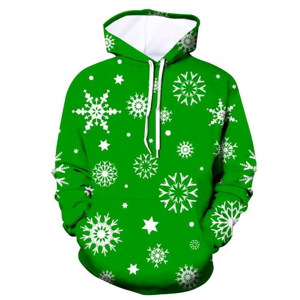 2024 Sudadera de moda transfronteriza de nuevo estilo europeo y americano Navidad 3D impresión digital sudadera con capucha para hombre suéter para niños