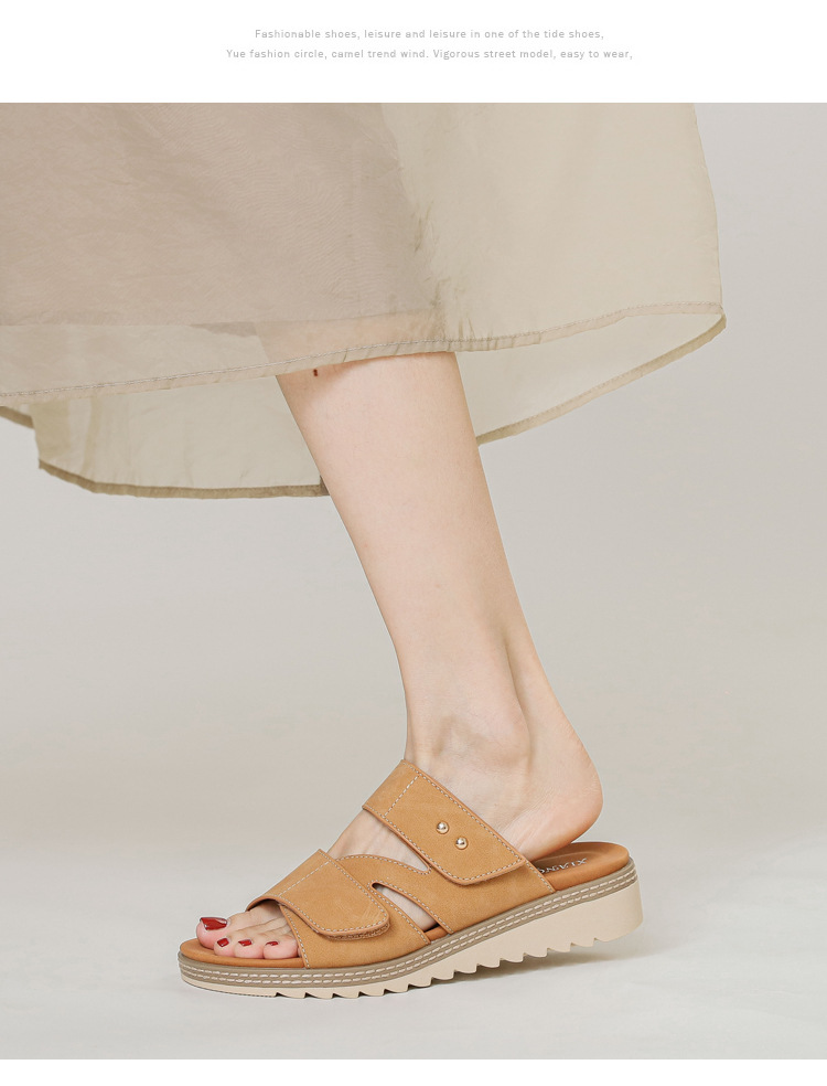 Fashion Bohemian Outdoor Sandals New Summer Lightweight Casual Simple Wedge Shoes_vogvips.com