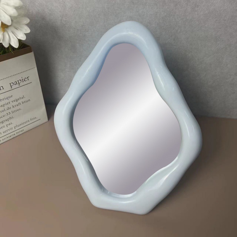 Nuevo espejo de maquillaje, lujo ligero, espejo de belleza para el hogar simple, espejo de tocador de escritorio para colgar en la pared, espejo de nicho de alto valor