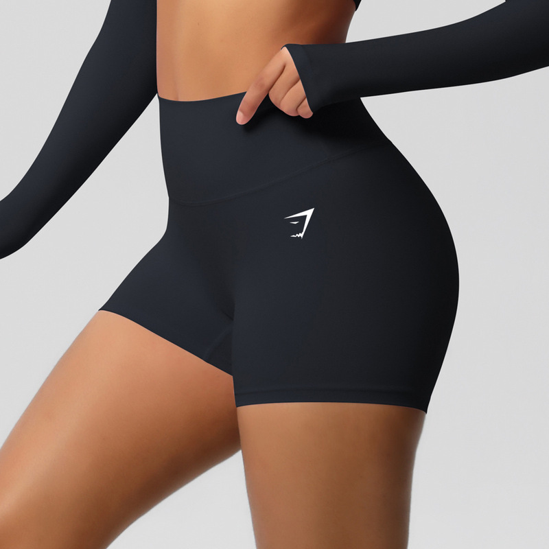 Gymshark's New Double-Sided Brushed High-Waisted Tight-Fitting Butt-Lifting Yoga Shorts for Women Running and Fitness Sports Elastic Pants Gymshark's New Double-Sided Brushed High-Waisted Tight-Fitting Butt-Lifting Yoga Shorts for Women Running and Fitness Sports Elastic Pants