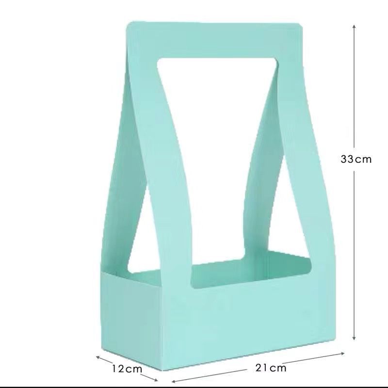 Cesta de flores portátil coreana creativa, caja de regalo en forma de corazón festivo, caja de papel, caja de embalaje de arreglos florales al por mayor, bolsa de caja de flores