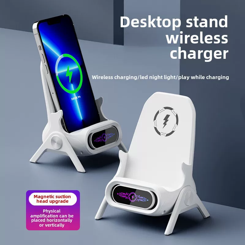 Phone holder, wireless charger, mobile phone, support frame