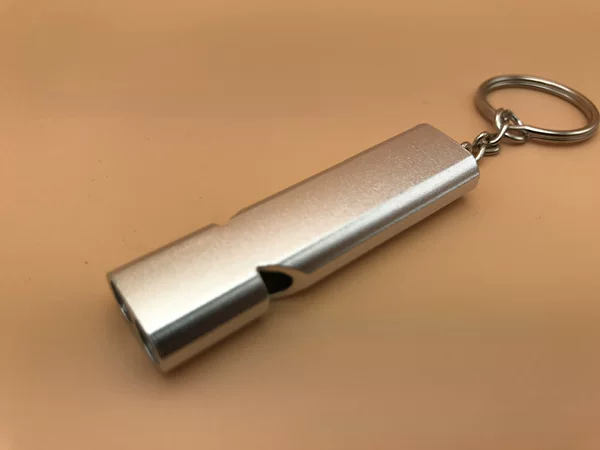 Aluminum Alloy dual frequency survival whistle double tube outdoor survival rescue whistle equipment EDC tool