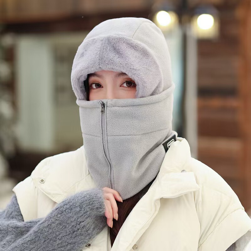 冬季骑行加绒加厚围脖一体骑车保暖帽子防风冬季保暖防风防寒面罩|undefined
