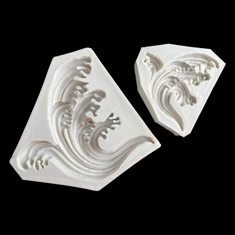 Nueva ola spray estilo chino chocolate hornear molde de silicona arcilla cerámica suave herramienta decoración la torta cumpleaños