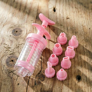 烘焙工具 塑料裱花器8件套 裱花嘴8头 挤奶油嘴曲奇裱花枪批发