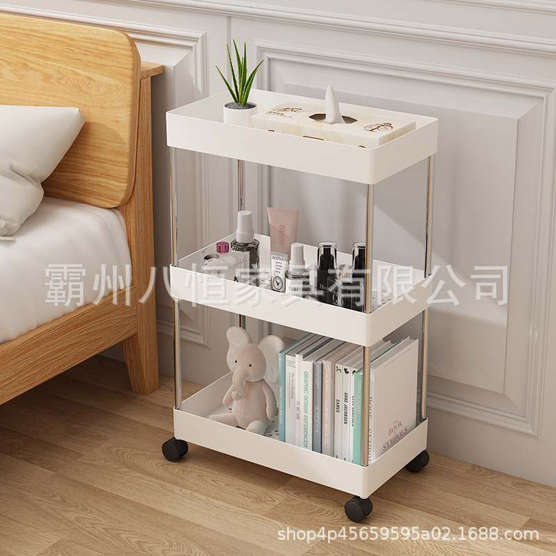 Eight constant storage rack storage rack kitchen bedroom bathroom living room with casters movable wheel stainless steel finishing
