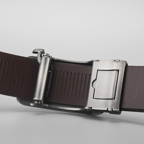 Wholesale New European and American High-end Business and Foreign Trade Men's Genuine Leather Belt with Smooth Automatic Buckle