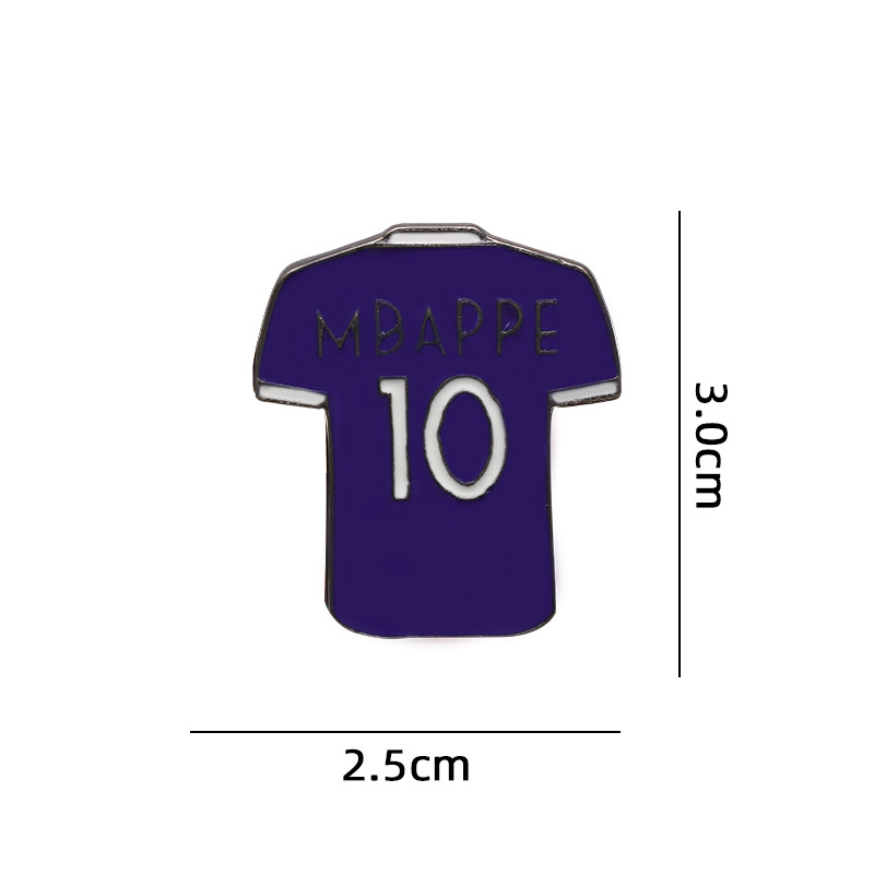 Ventas transfronterizas calientes de estrellas de fútbol insignia metálica Copa del Mundo Manchester United serie broche broche de dibujos animados ropa de estrellas