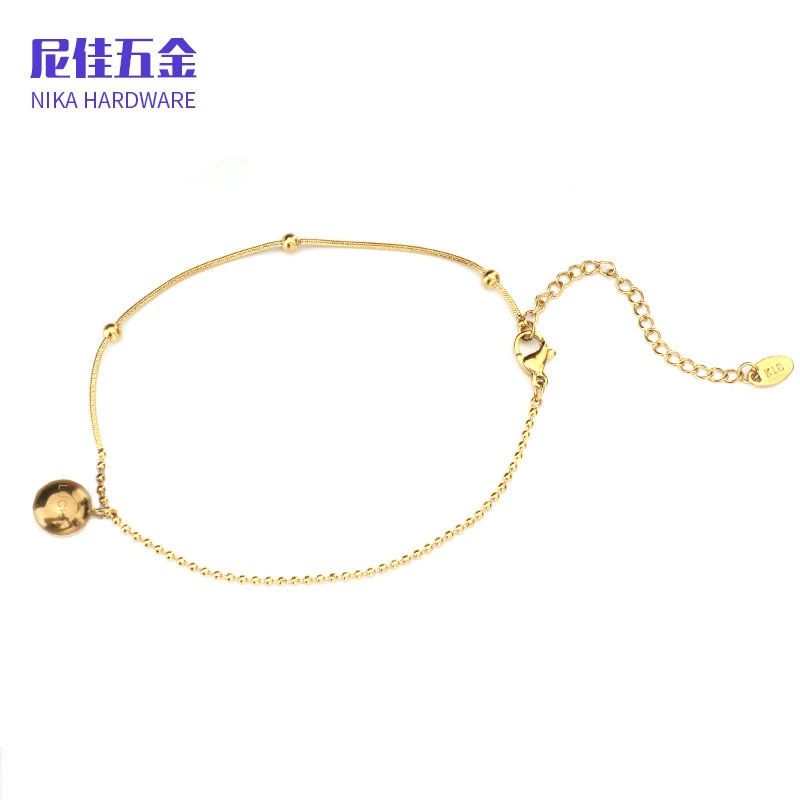Small golden ankle bracelet stainless steel, internet celebrity, light luxury style