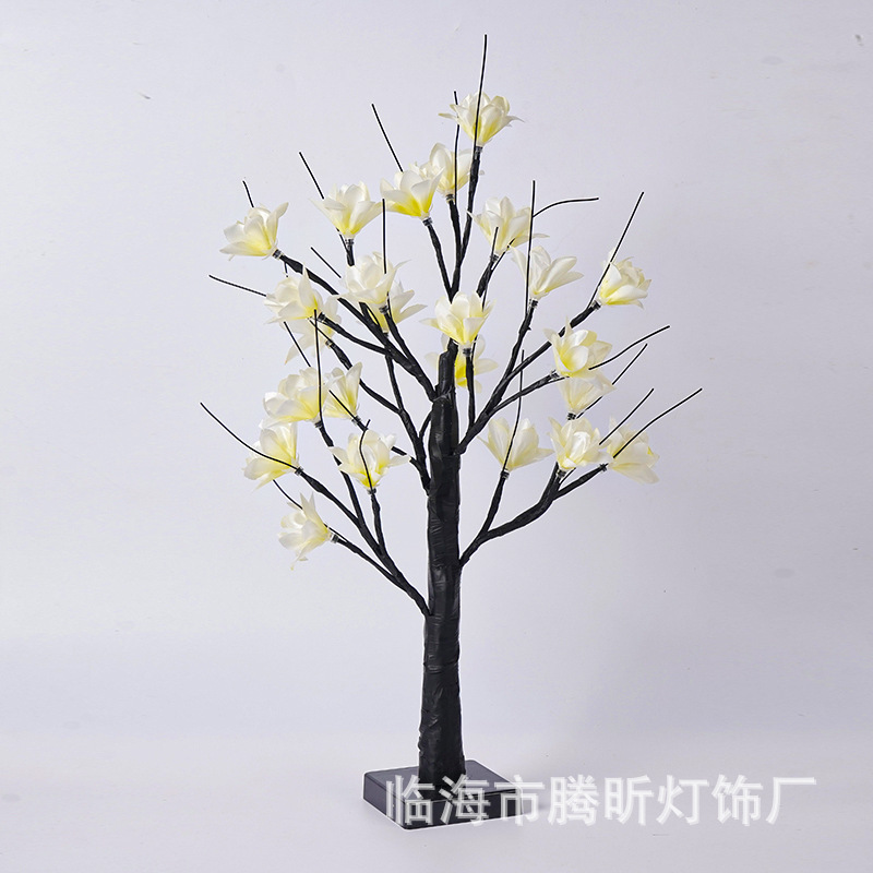 Luz de árbol LED rosa fruta ciruela color mariposa luz de abedul azul pálido hoja de arce huevo de oliva