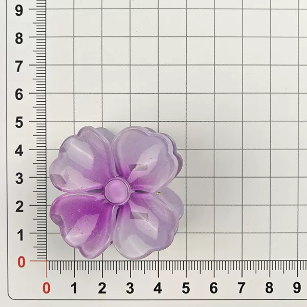 1# four-petal flower purple-5cm