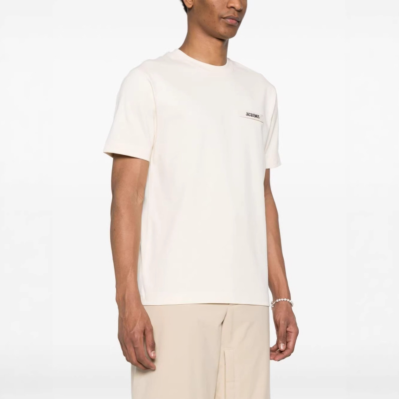 26 Summer Men's Logo Print Fashion Short Sleeve T-Shirt Round Neck Loose Fit Versatile High-Quality Short Sleeve Base Layer T-Shirt