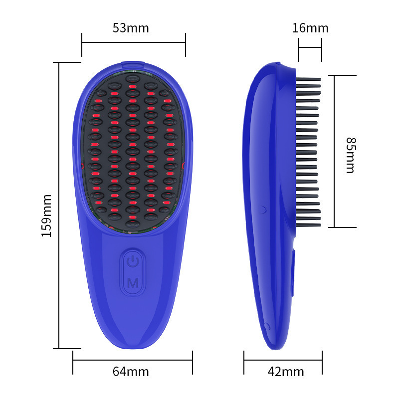 クロスボーダー新しい電気マッサージコーム家庭用ヘッド赤色光ヘアケアヘアコーム頭皮経絡マッサージャー|undefined