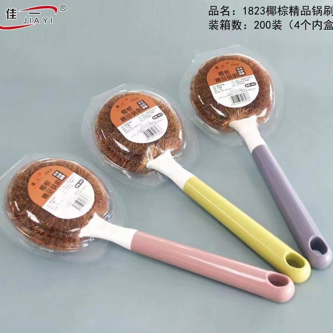 Cepillo para Ollas con Mango Largo de Nailon para Cocina