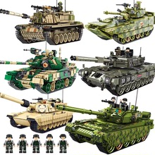 潘洛斯632002-632010军事积木99A主战坦克模型小颗粒男孩益智玩具