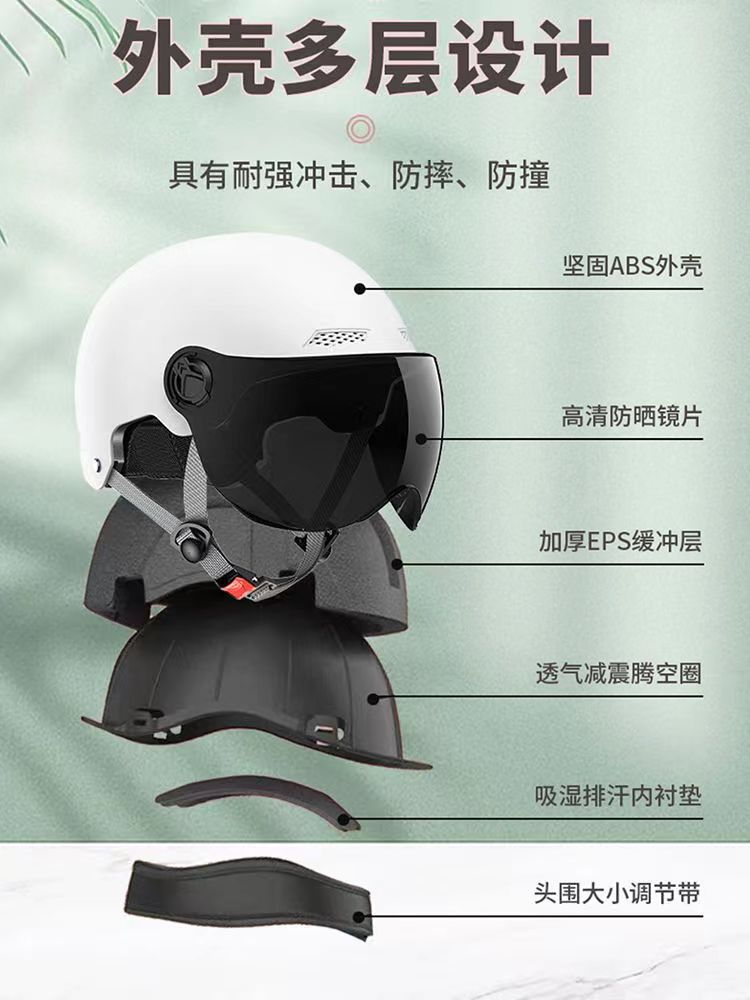 Suitable for New National Standard 3C Certified Electric Vehicle Helmets for Men and Women, Universal Battery Vehicle Safety Helmets for All Seasons, Summer Protection
