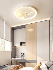 全光譜兒童房燈男孩太空人宇航員臥室燈創意卡通星球女孩吸頂燈具