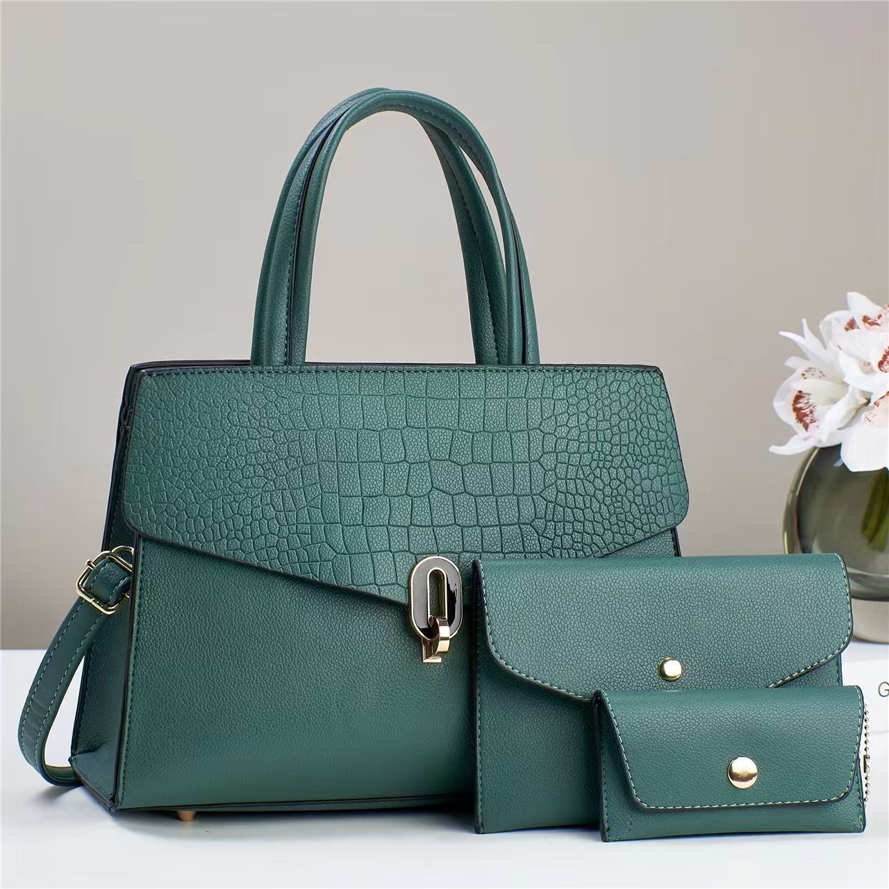 Taizhou bolsos de mujer atmósfera textura bolsos de tres piezas bolsos de mujer bolsos de mano bolsos de hombro