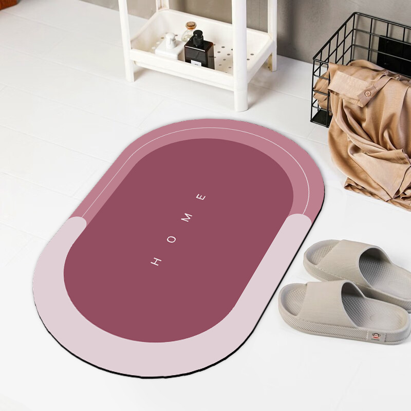 Cross-border Simple Diatomite Floor Mat, Water-absorbent Dirt-resistant, Non-slip, Quick-drying Foot Mat For Bathroom_voghion.com
