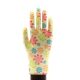 Labor protection gloves printed PU coated palm gloves wear-resistant nylon anti-static gloves non-slip coated ladies gloves wholesale