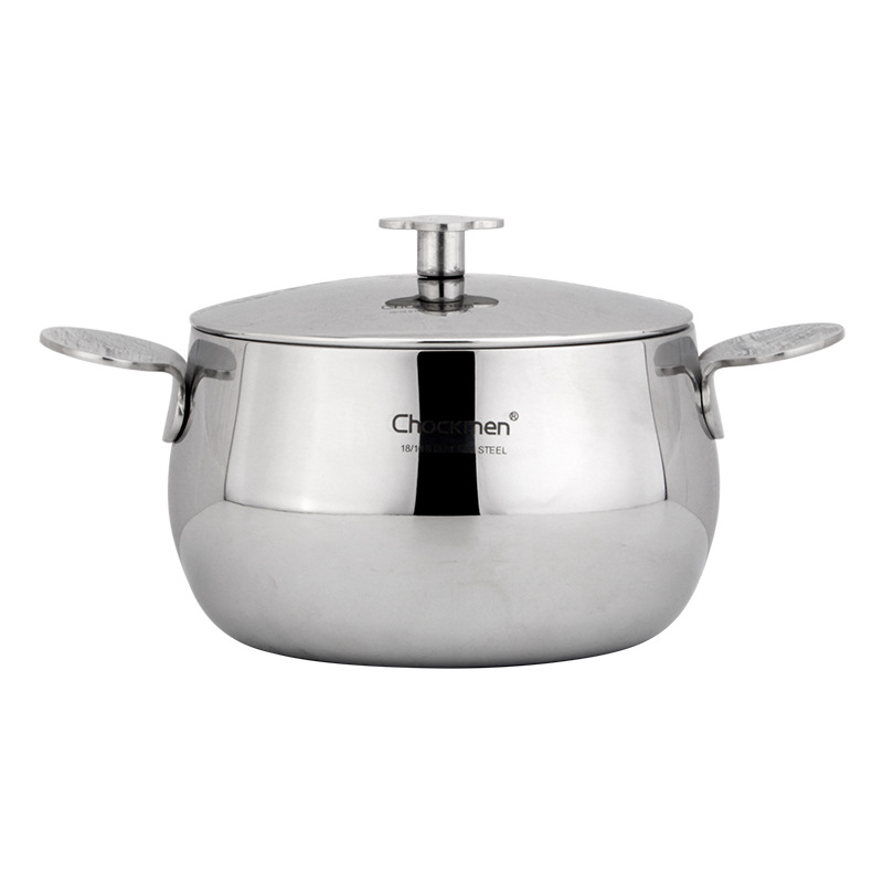 Chockmen Zhuo Deming 18 / 10 de acero inoxidable doble oreja cocina de leche cocina de cocina de cuatro hojas cocina de bocadillos mini cocina de cocina