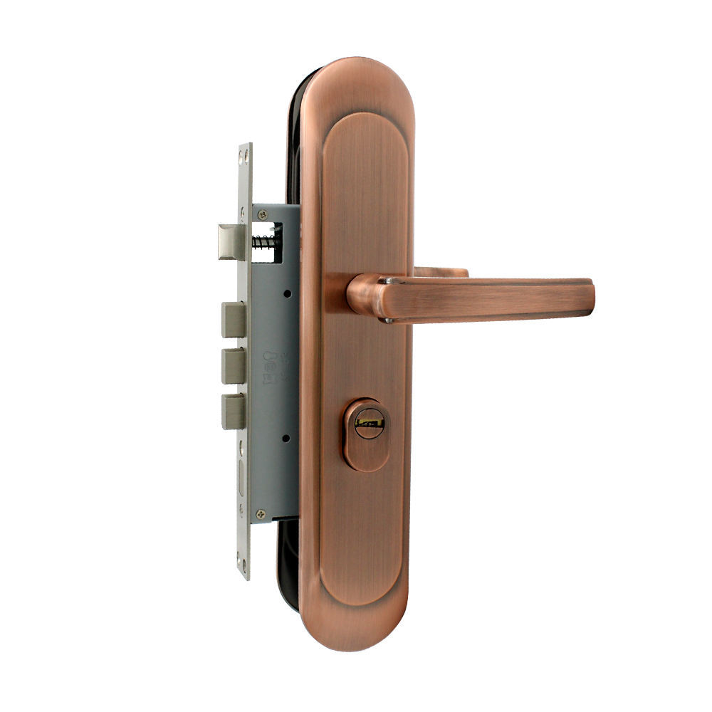 Cerradura antirrobo de acero inoxidable de bronce rojo cerradura antirrobo del panel del hogar cerradura de la puerta universal del hogar 304 engrosada cerradura del panel
