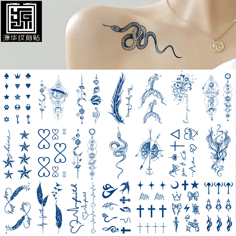 Herbal Juice Chest Sticker Tattoo Sticker for 15 Days Small Size Herbal Semi-Permanent Cross-Border Spot Supply Herbal Juice Chest Sticker Tattoo Sticker for 15 Days Small Size Herbal Semi-Permanent Cross-Border Spot Supply
