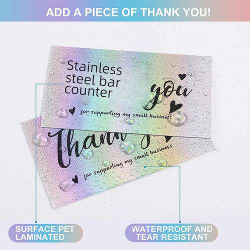 50 pieces per pack 9*5cm laser rainbow 