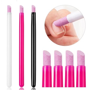 Cross-border nail art quartz pen grindstone plastic pen holder three-color nail surface grinding rod exfoliating exfoliating and exfoliating wholesale