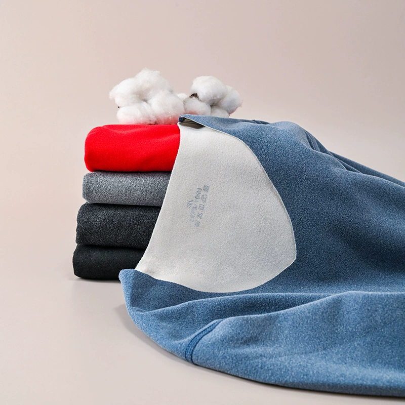 25-летний зимний комплект термобелья для мужчин из двустороннего флиса AB, с круглым вырезом и мягкой подкладкой, напрямую от производителя.