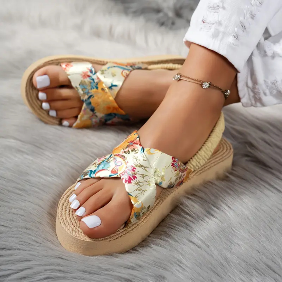 women's sandals wedge heel flat