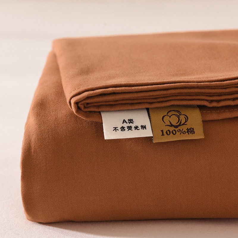 A類純綿シーツ一枚母子級純色磨毛綿増厚金シングルベッド笠学生寮シングル