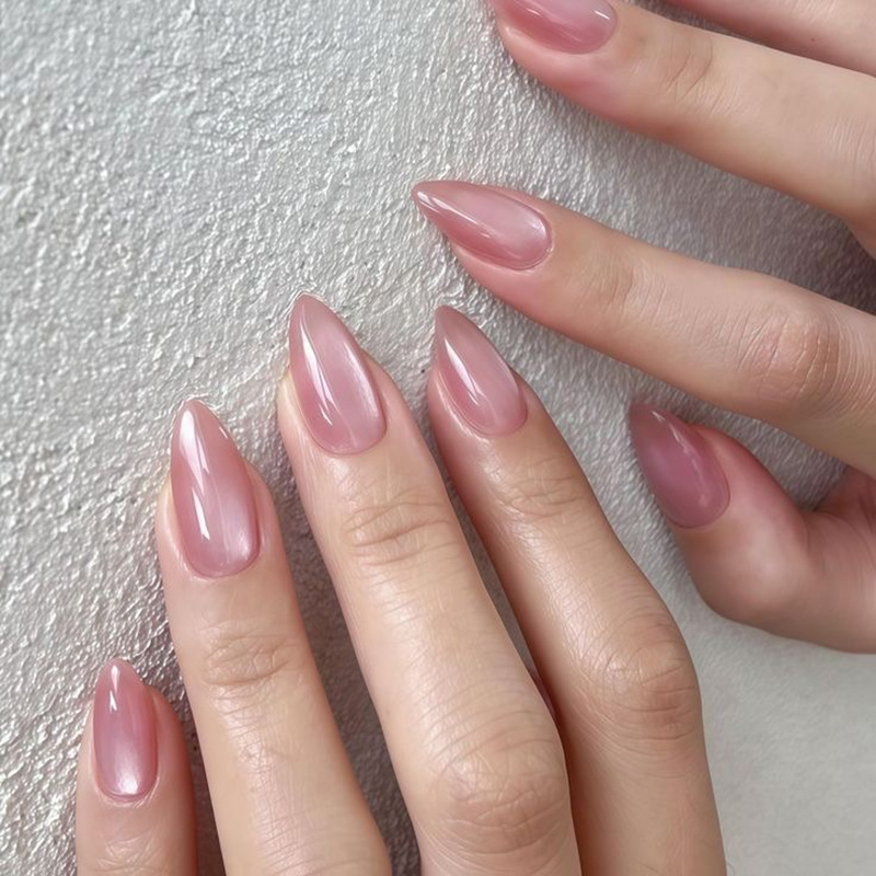 Cat-Eye Simple Pure Pink Ins-Style Removable Nail Tips 30 Pieces Press-On Nails Eco-Friendly Material Cat-Eye Simple Pure Pink Ins-Style Removable Nail Tips 30 Pieces Press-On Nails Eco-Friendly Material