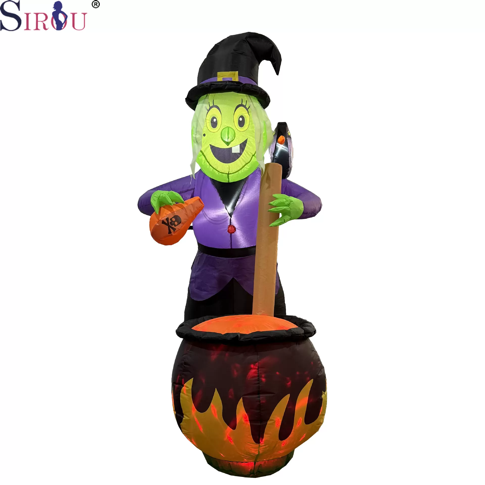 万圣节充气气模 毒药巫婆充气摆件 户外派对道具庭院充气装饰气模