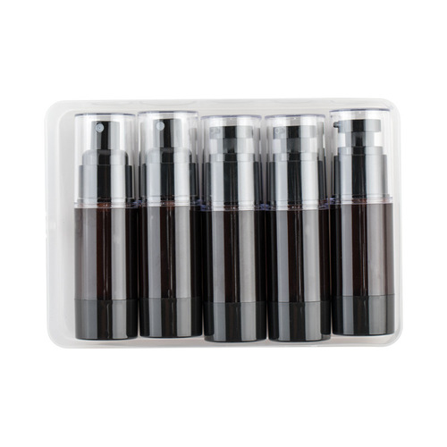 Travel cosmetic liquid jar set vacuum bottle push-pump lotion bottle skincare empty jar portable box set
