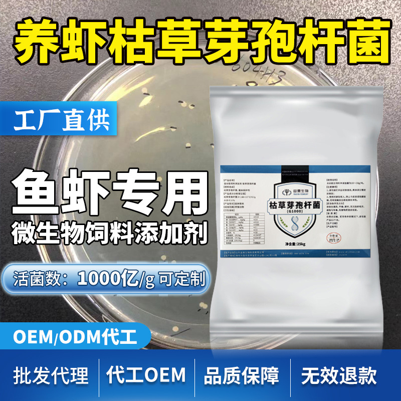枯草芽孢杆菌水产养殖菌种鱼虾蟹塘底改调水净水益生菌原粉降氨氮