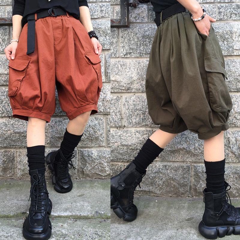 2026 Summer New Style Five-Point Pants Plus Size Unique Pocket Versatile Casual Lantern Pants Work Shorts Women's Trendy 2026 Summer New Style Five-Point Pants Plus Size Unique Pocket Versatile Casual Lantern Pants Work Shorts Women's Trendy